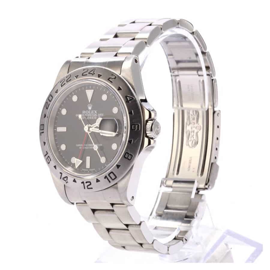 Rolex Explorer II Vintage Unpolished Rail Spider Black Dial 16570-0004 Oyster Replica